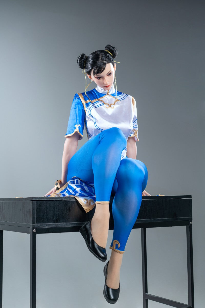 Chun Li Sex Doll (žaidimo moteris 169 cm F-Cup Nr. 33-1 silikonas)