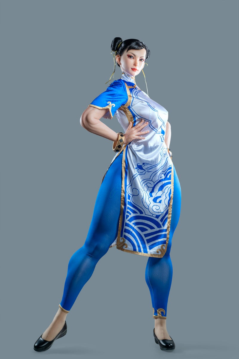 Chun Li Sex Doll (žaidimo moteris 169 cm F-Cup Nr. 33-1 silikonas)