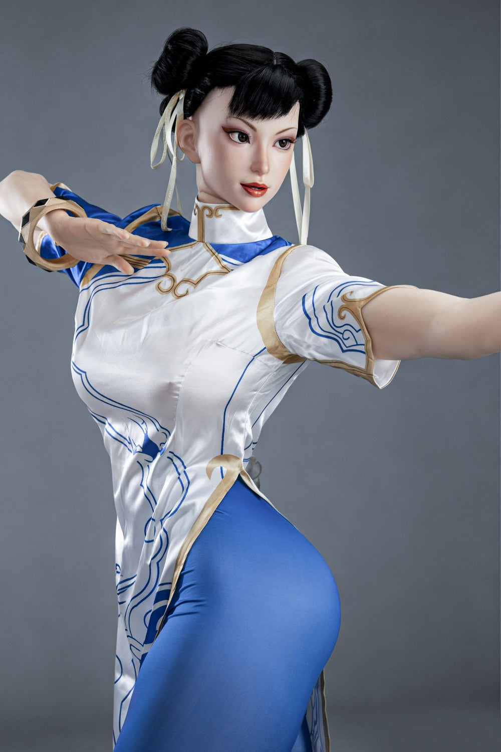 Chun Li Sex Doll (žaidimo moteris 169 cm F-Cup Nr. 47-1 silikonas)