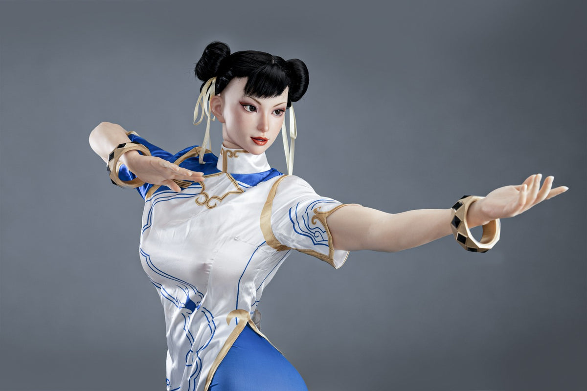 Chun Li Sex Doll (žaidimo moteris 169 cm F-Cup Nr. 47-1 silikonas)