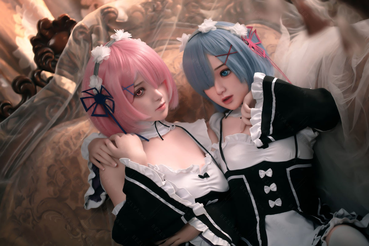 Rem Sex Doll (Bezlya Doll 149 cm D puodelis 2,0 TPE + silikonas)