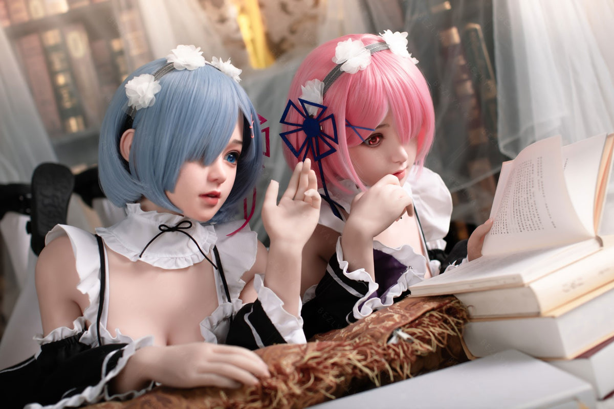 Rem Sex Doll (Bezlya Doll 149 cm D puodelis 2,0 TPE + silikonas)