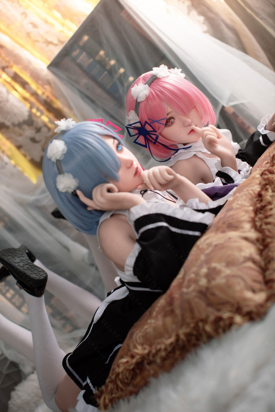 Rem Sex Doll (Bezlya Doll 149 cm D puodelis 2,0 TPE + silikonas)