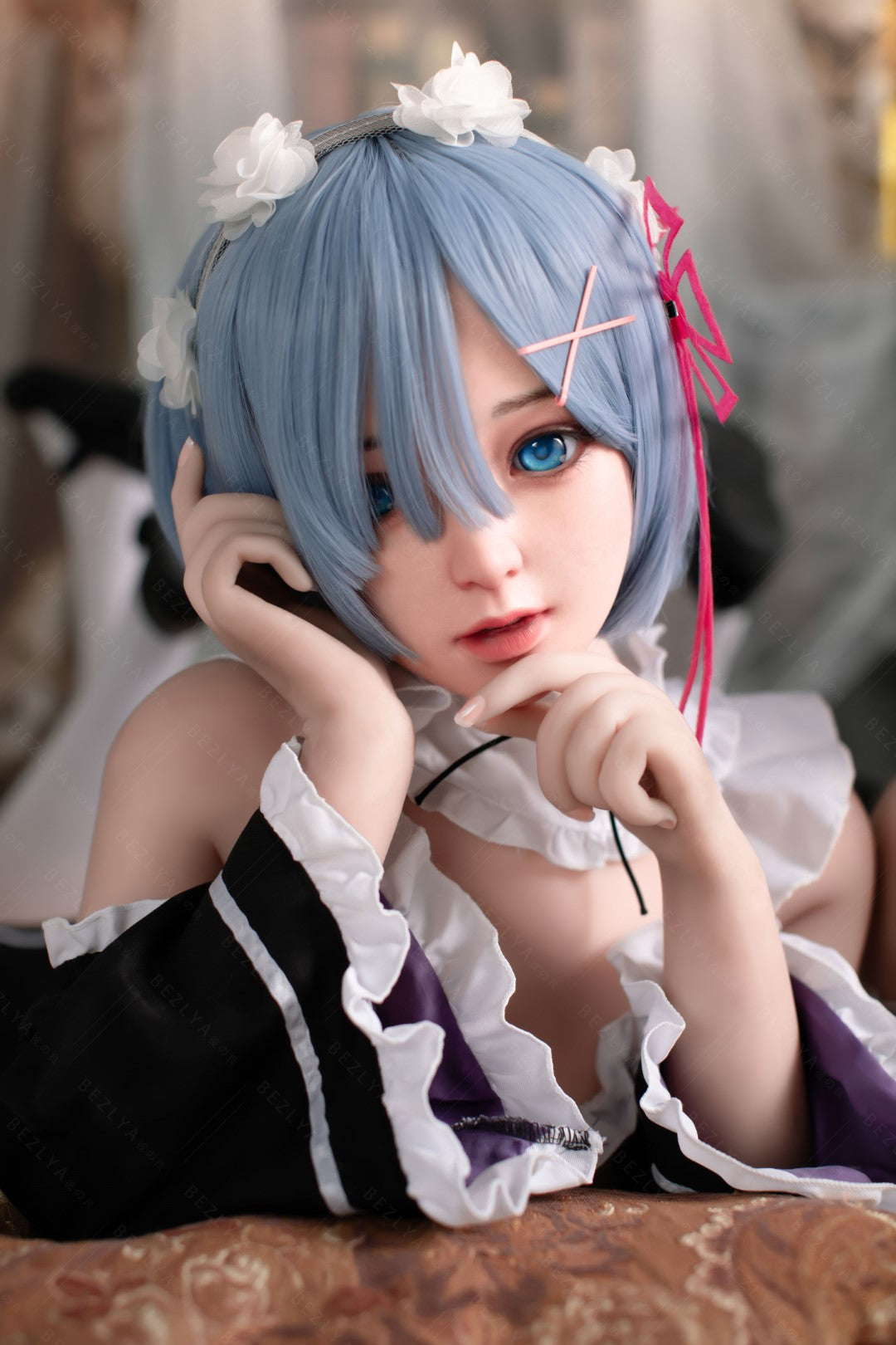 Rem Sex Doll (Bezlya Doll 149 cm D puodelis 2,0 TPE + silikonas)
