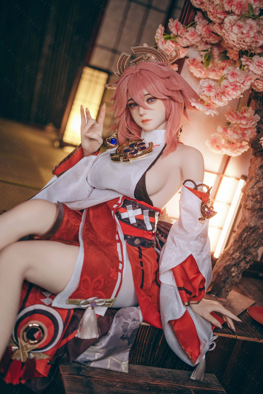 Yae Miko Sex Doll (Bezlya Doll 155 cm E-puodelis 2,2CF silikonas)