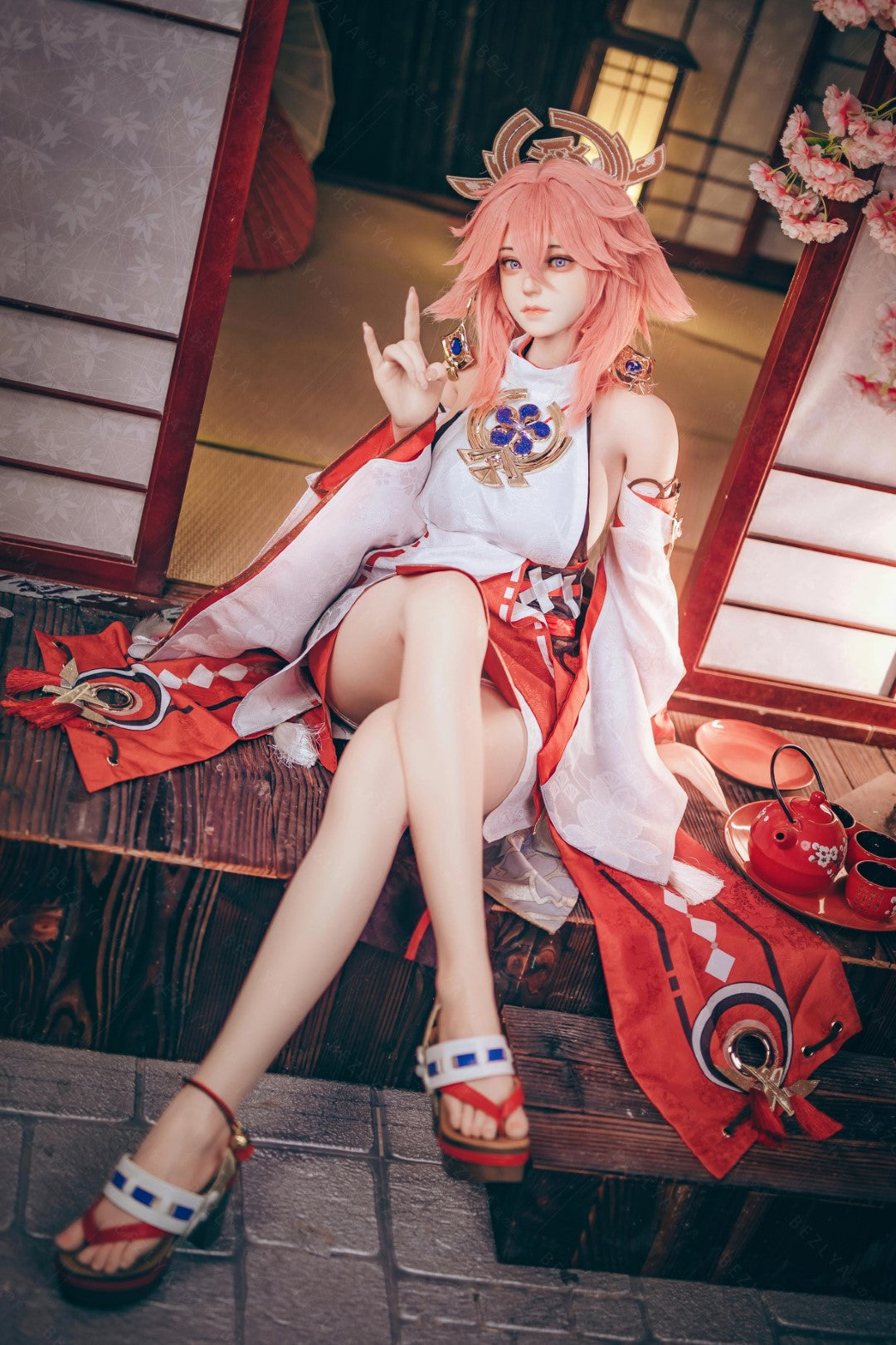 Yae Miko Sex Doll (Bezlya Doll 155 cm E-puodelis 2,2CF silikonas)