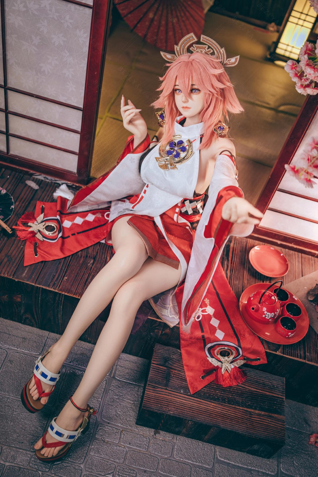 Yae Miko Sex Doll (Bezlya Doll 155 cm E-puodelis 2,2CF silikonas)