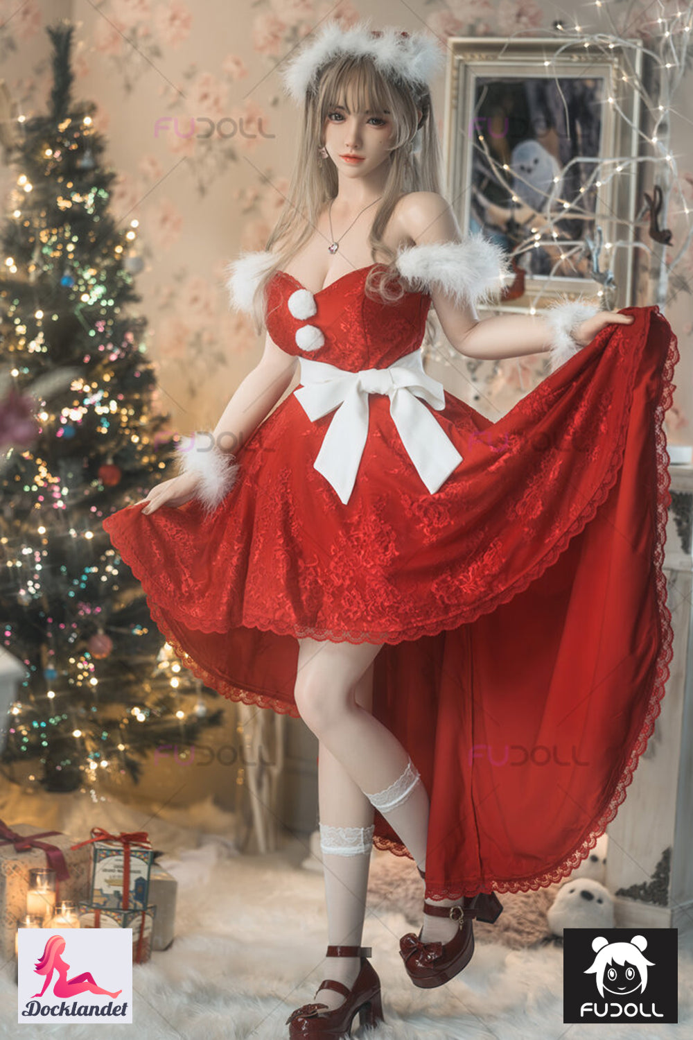 Miss Santa Sex Doll (FUDoll 165 cm F puodelis # J032-1 silikonas)