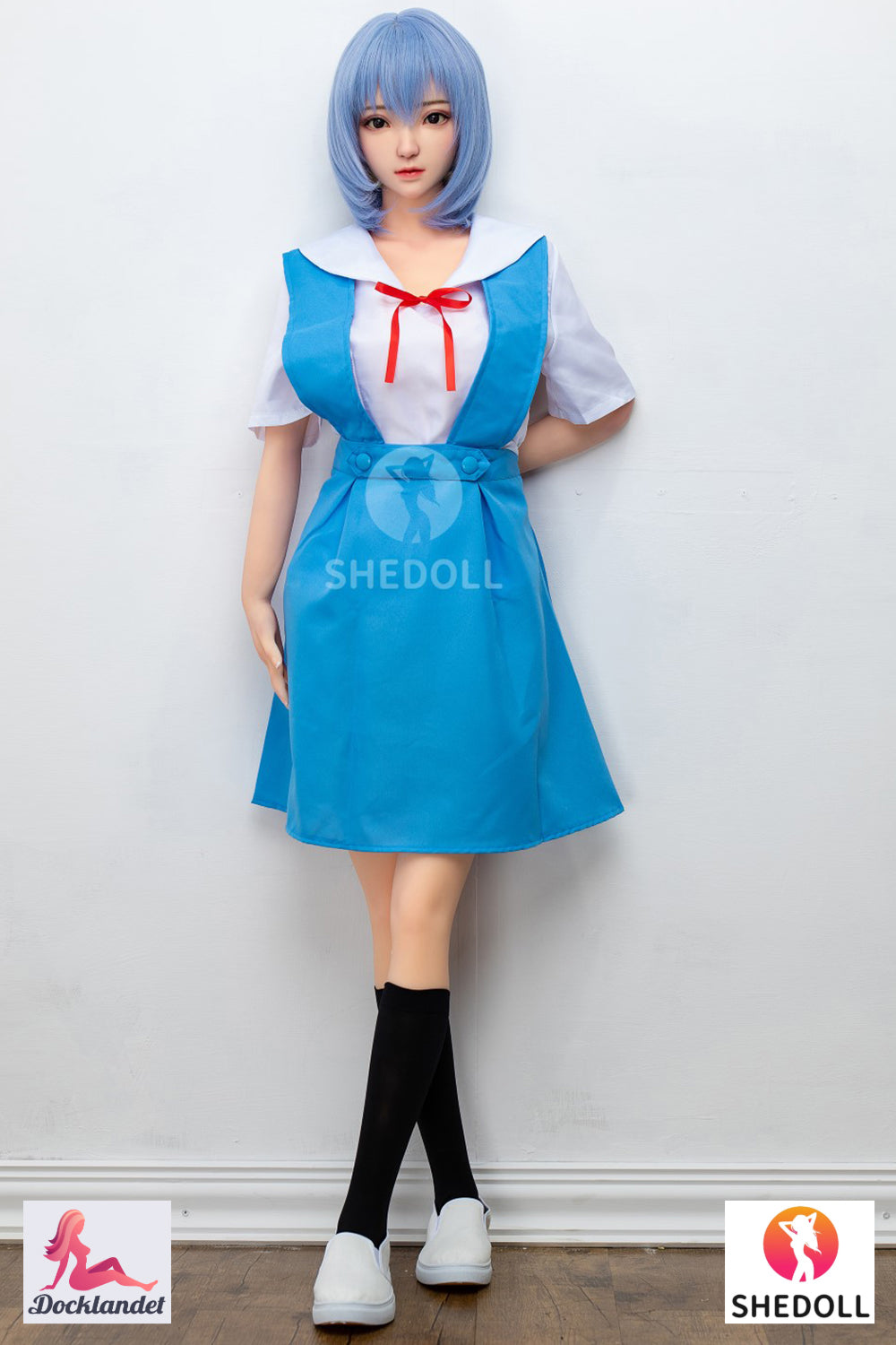 Sekso lėlė Rei Ayanami (SHEDOLL 148 cm D puodelis # SH021 TPE + silikonas)