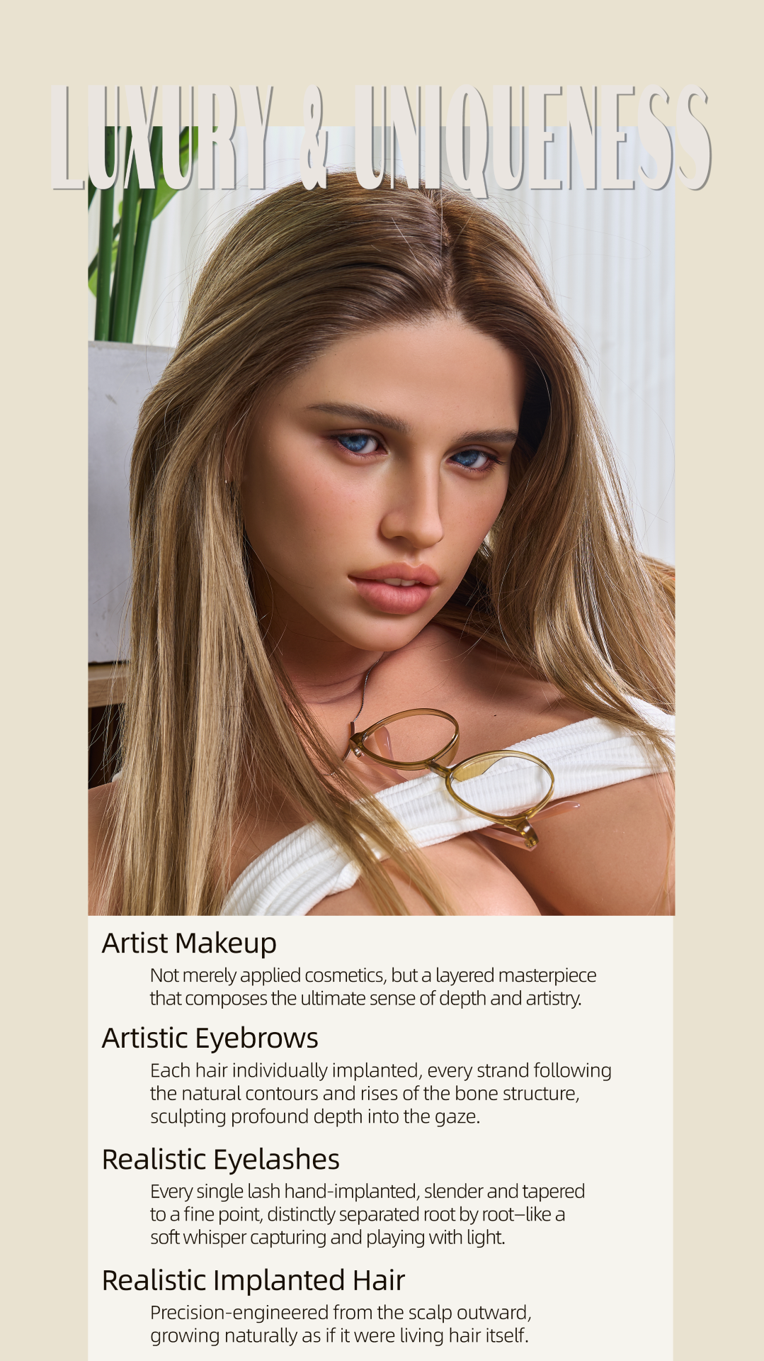 Elsa Model 21 Deluxe Sex Doll (Gynoid Doll 164 cm F-Cup silikoninis)