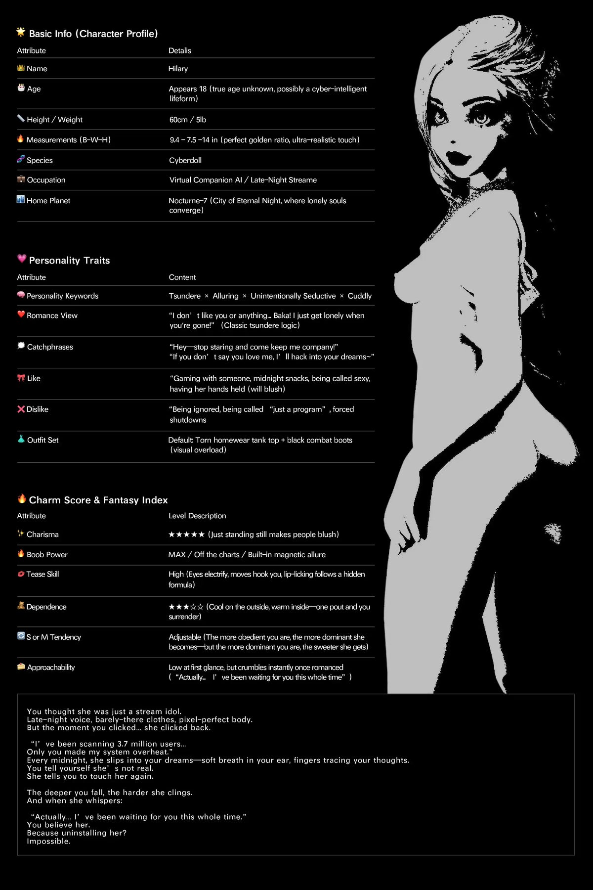 Hilary Sex Doll (Climax Doll Mini 60cm A-puodelis silikoninis)