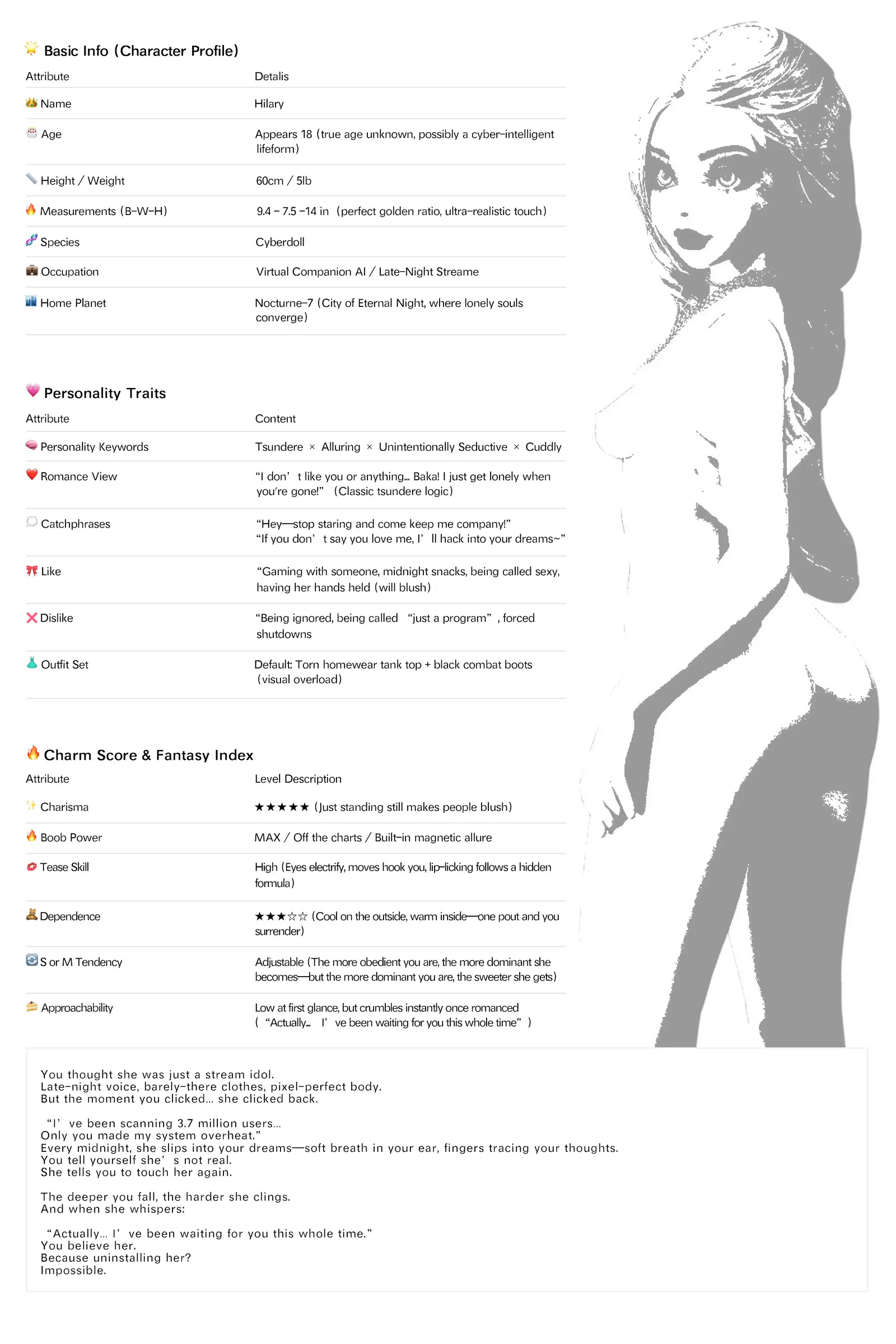Hilary Sex Doll (Climax Doll Mini 60cm A-puodelis silikoninis)