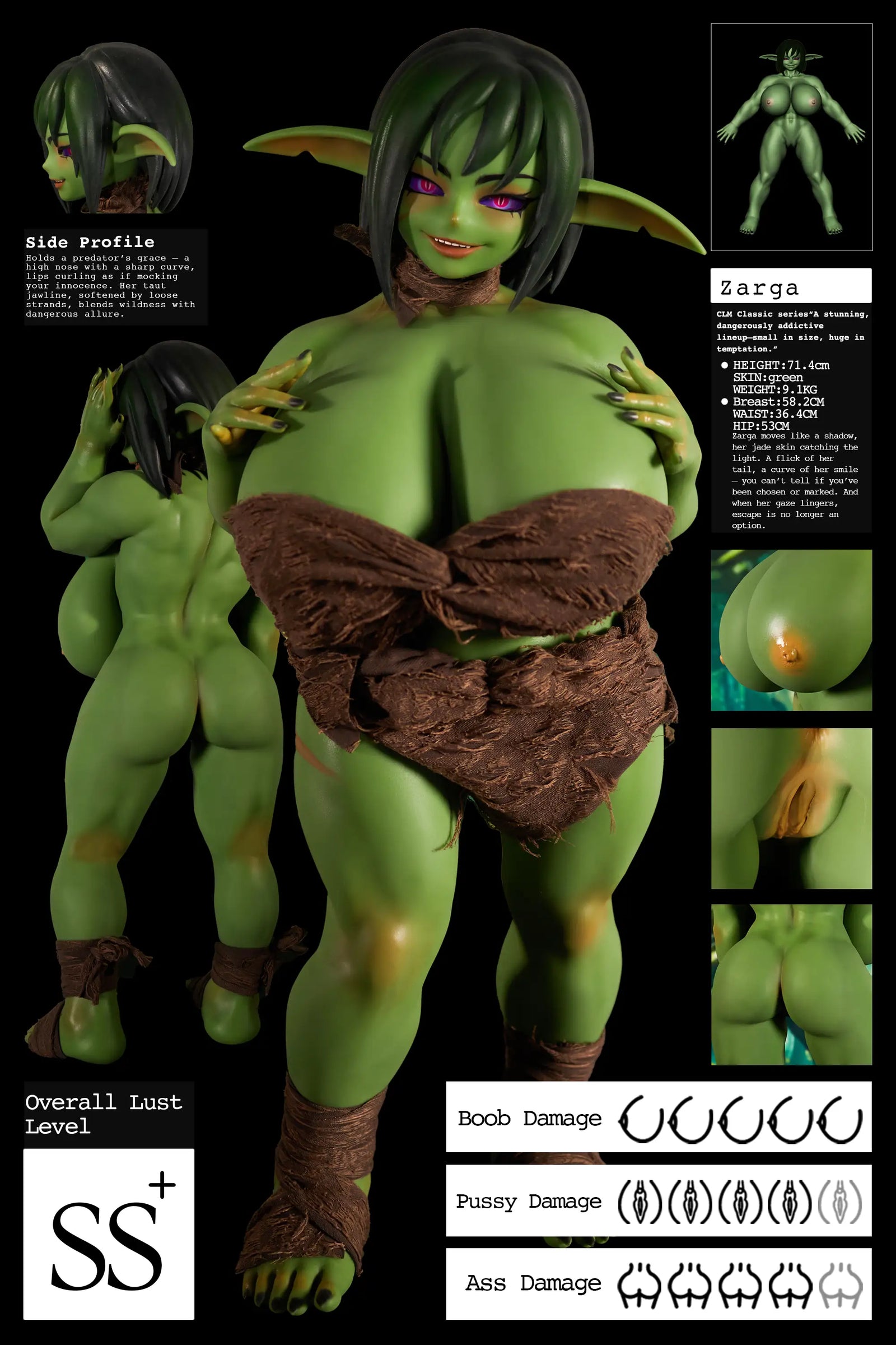 Zarga Night Elf Sex Doll (Climax Doll Mini 70 cm V formos puodelis, silikonas)
