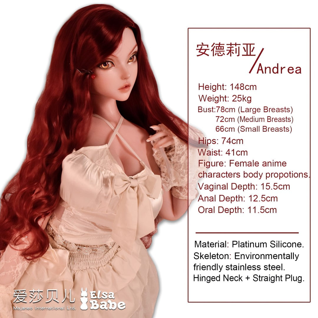 Sekso lėlė Andrea Cooper (Elsa Babe 148cm DHR010 silikonas)