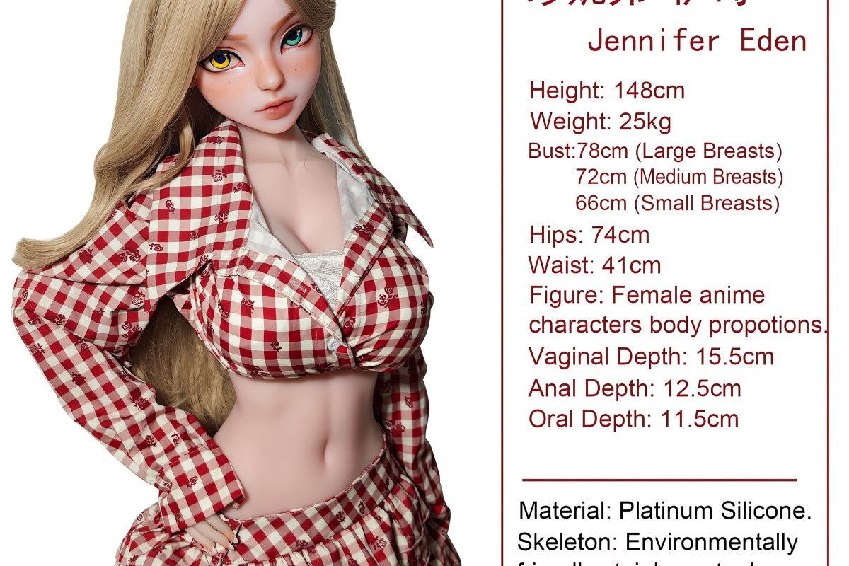 Jennifer Eden sekso lėlė (Elsa Babe 148 cm DHR012 silikonas)