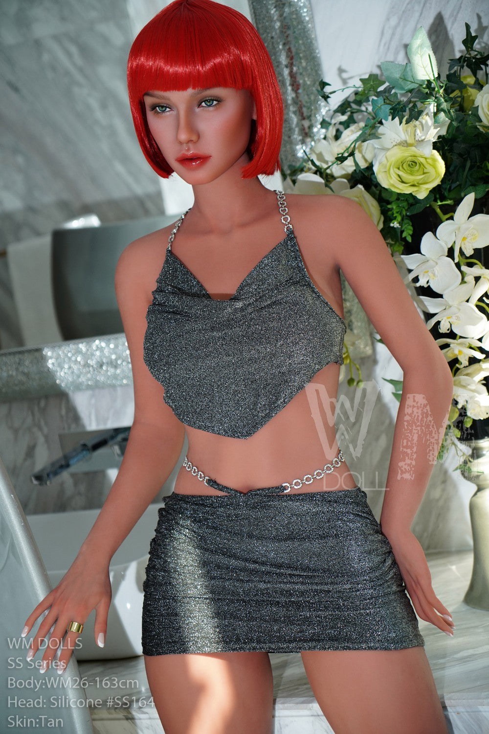 Tess Sex Doll (WM-Doll 163 cm D puodelis # SS164 TPE + silikonas)