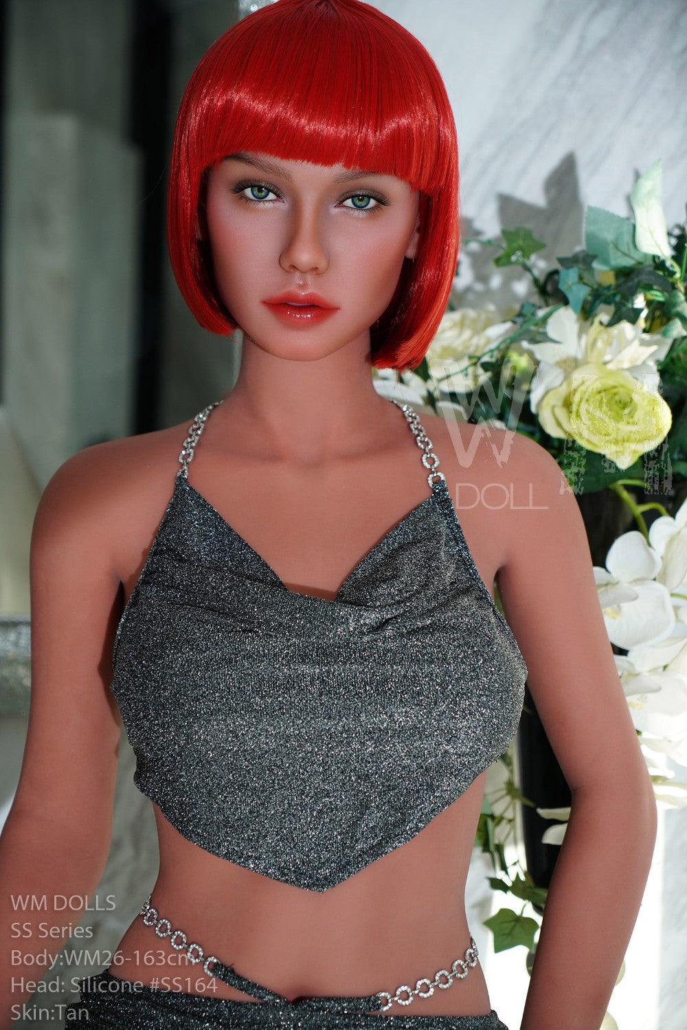 Tess Sex Doll (WM-Doll 163 cm D puodelis # SS164 TPE + silikonas)