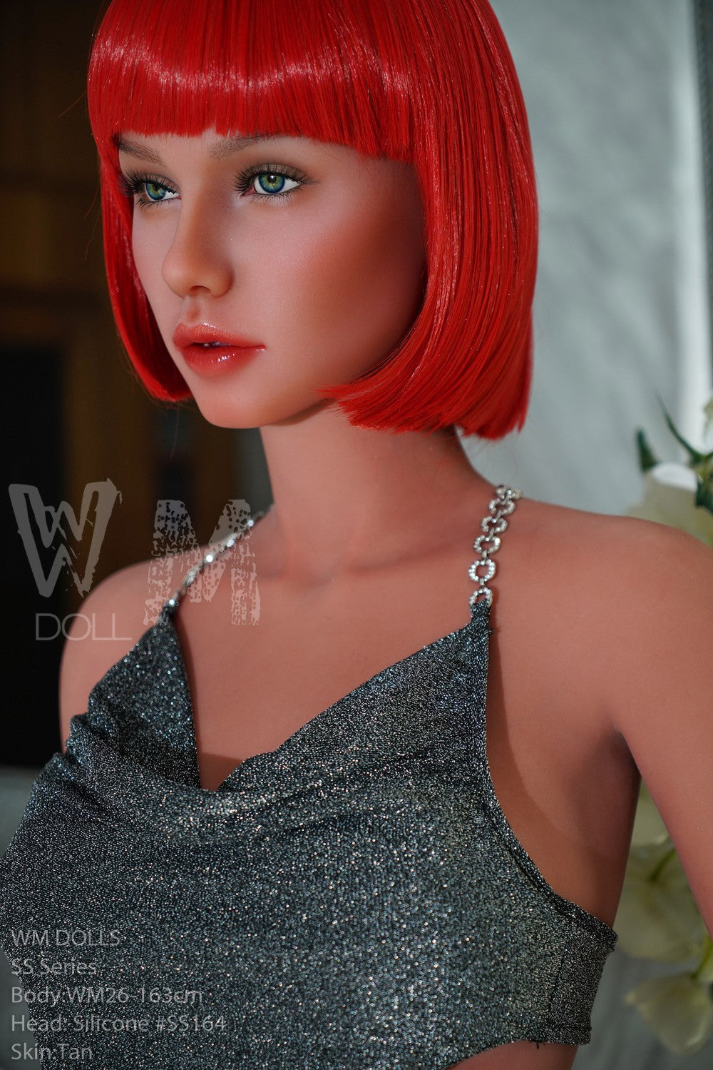 Tess Sex Doll (WM-Doll 163 cm D puodelis # SS164 TPE + silikonas)