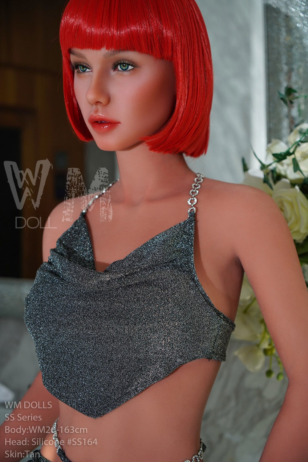 Tess Sex Doll (WM-Doll 163 cm D puodelis # SS164 TPE + silikonas)