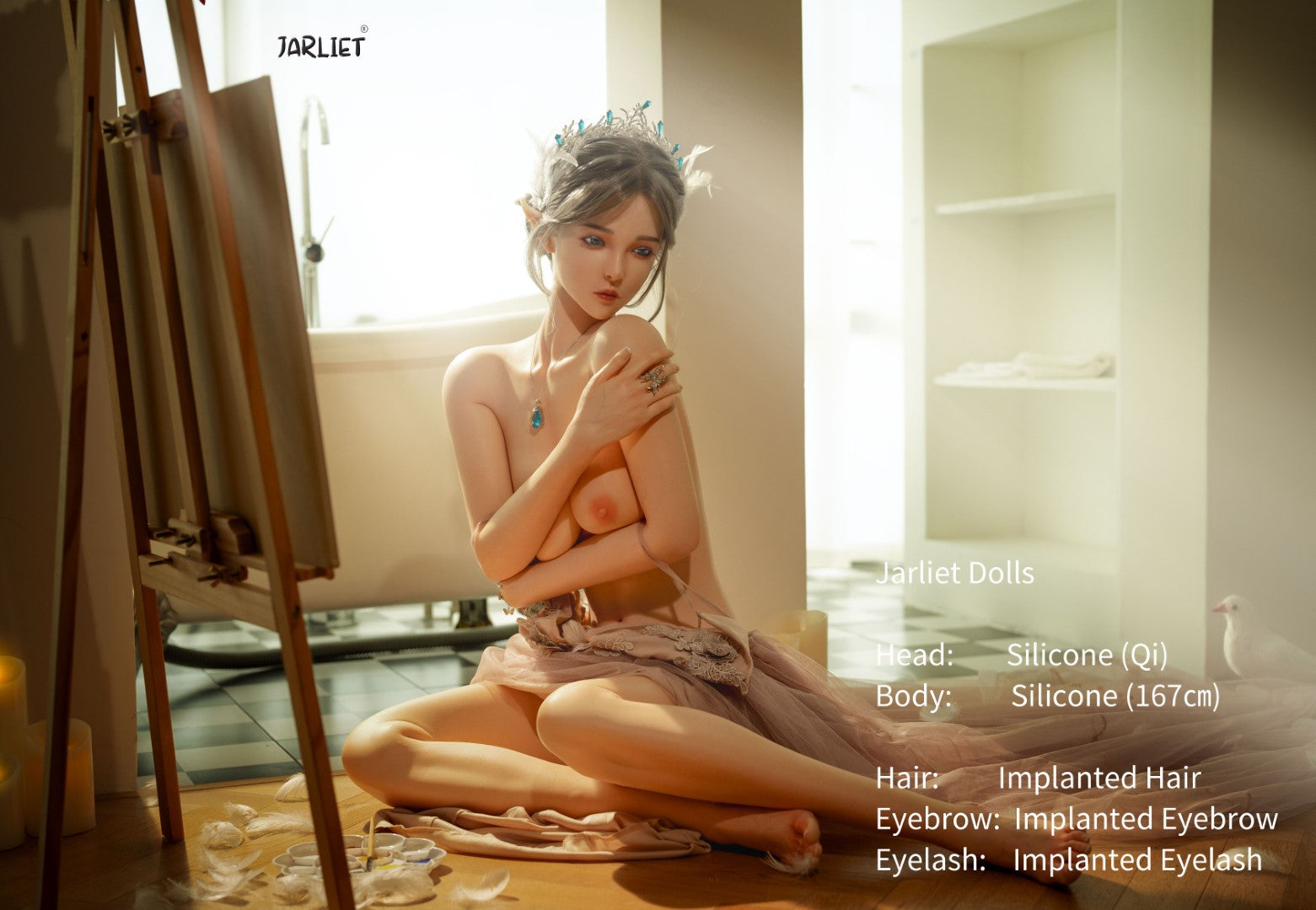 Qi Sex Doll (Jarliet 167 cm B puodelio silikonas)