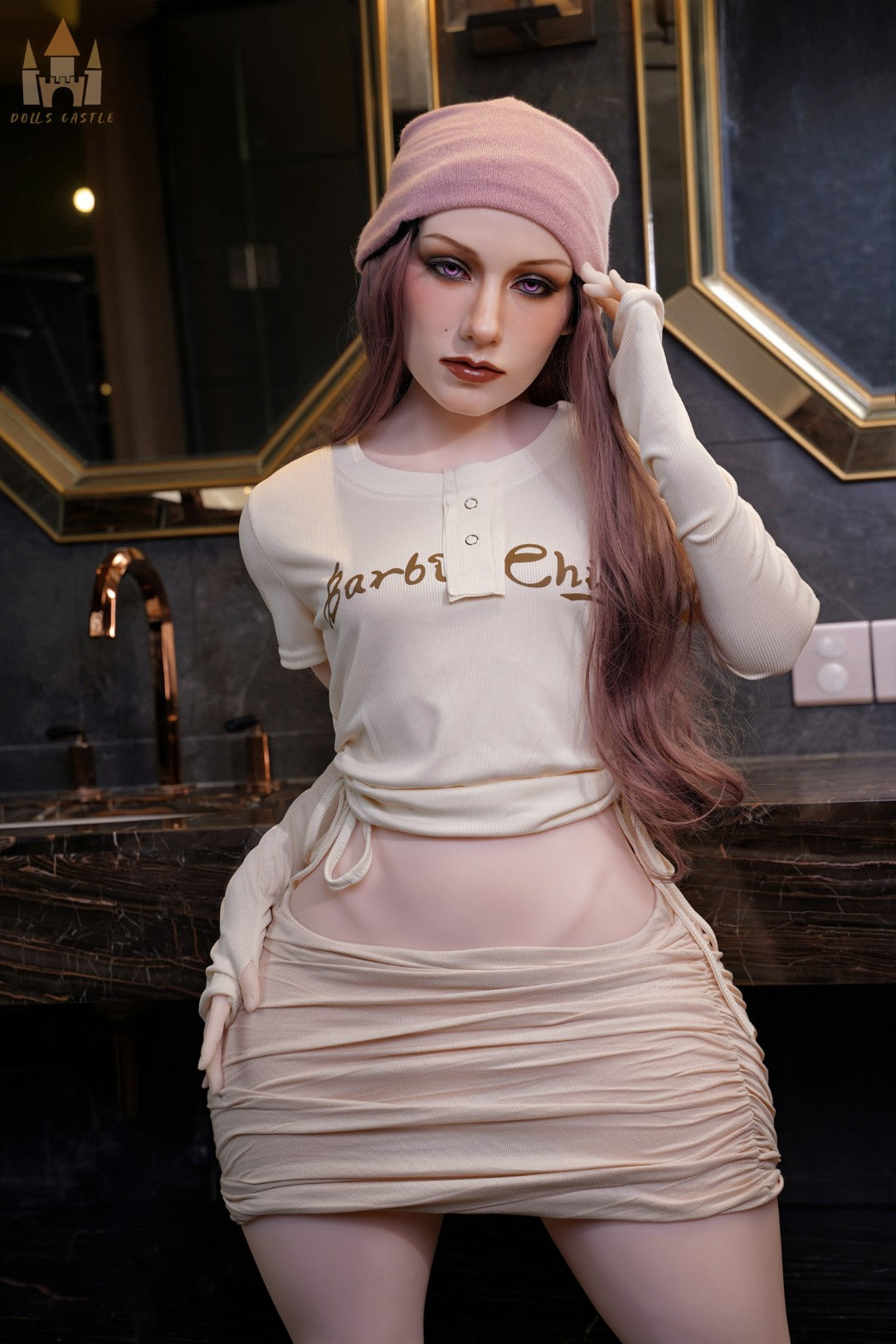 Jovelle Shemale sekso lėlė (Dolls Castle 148 cm B puodelis # S14 TPE + silikonas)
