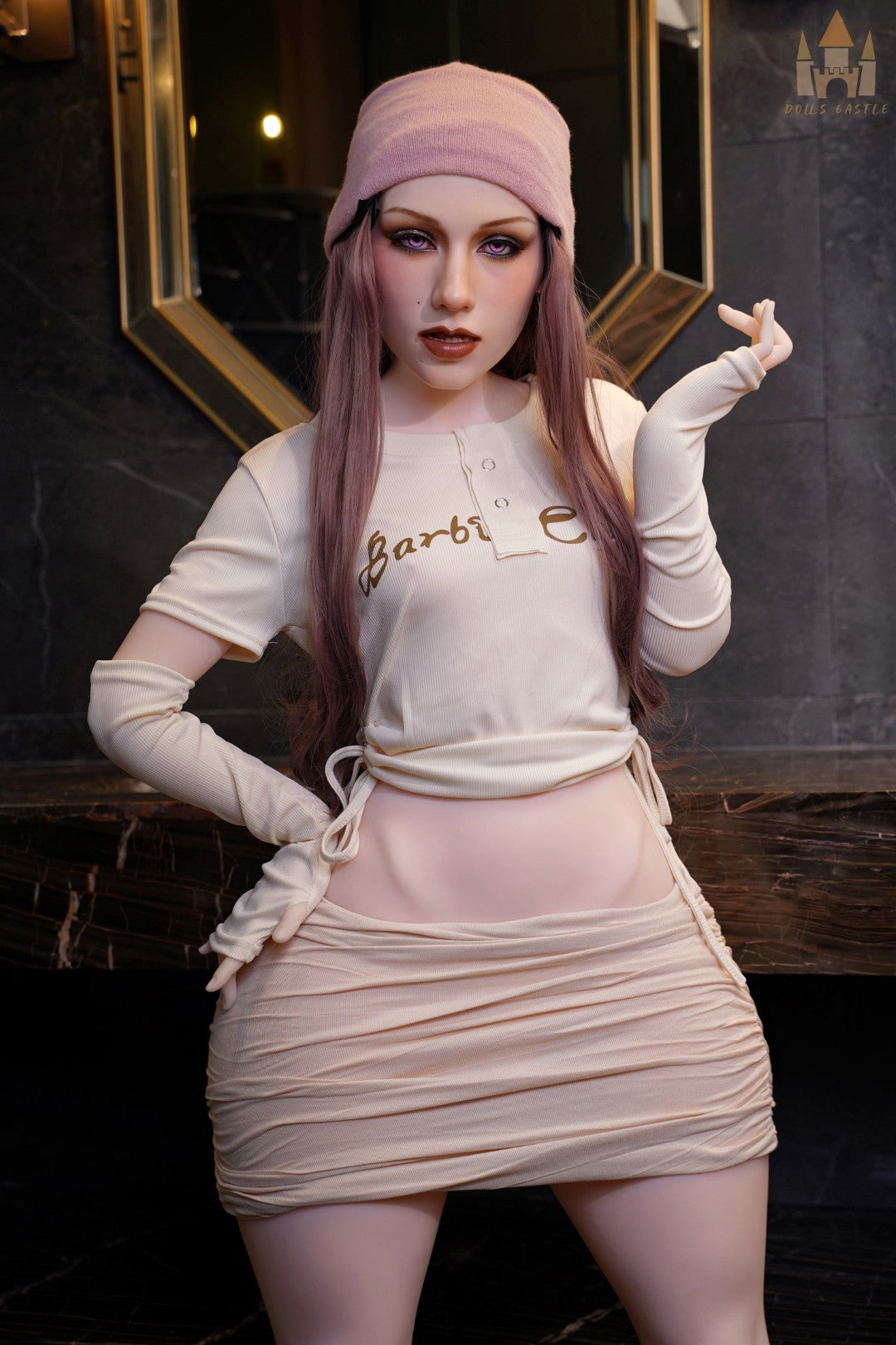 Jovelle Shemale sekso lėlė (Dolls Castle 148 cm B puodelis # S14 TPE + silikonas)