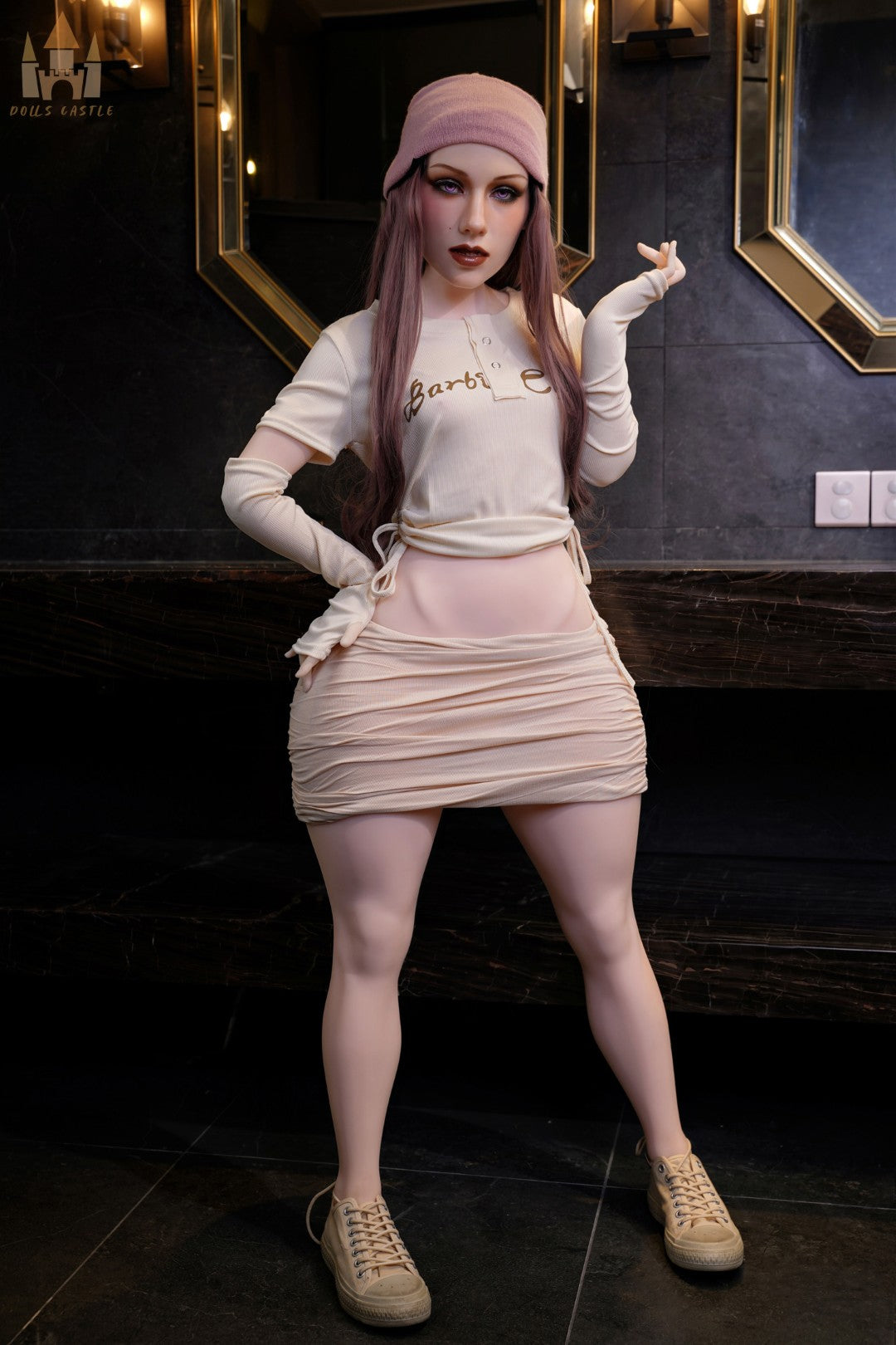 Jovelle Shemale sekso lėlė (Dolls Castle 148 cm B puodelis # S14 TPE + silikonas)