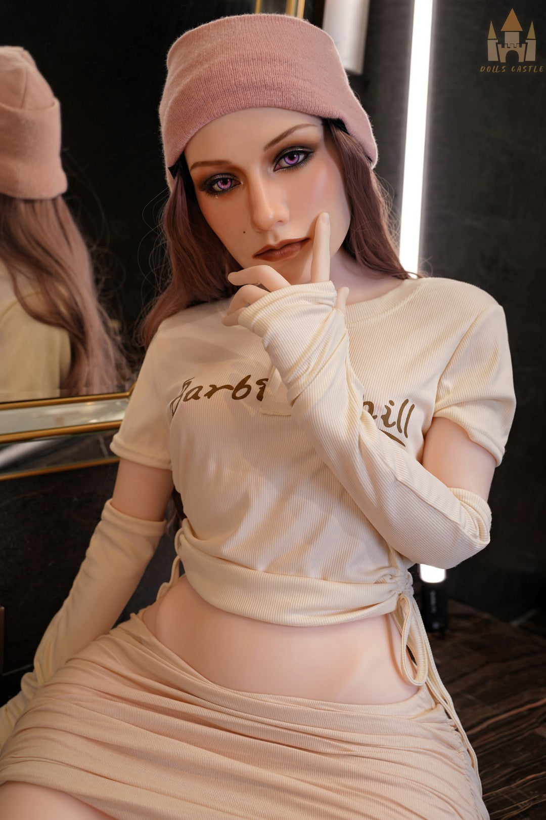 Jovelle Shemale sekso lėlė (Dolls Castle 148 cm B puodelis # S14 TPE + silikonas)