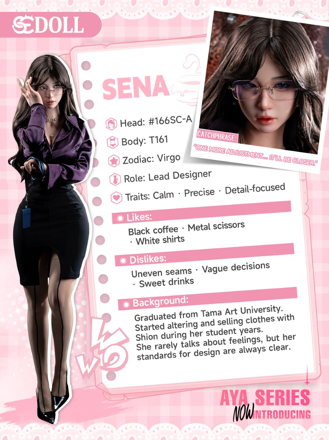 Sena. Sekso lėlė (SEDoll 161 cm C-Cup #166SC RST silikonas)