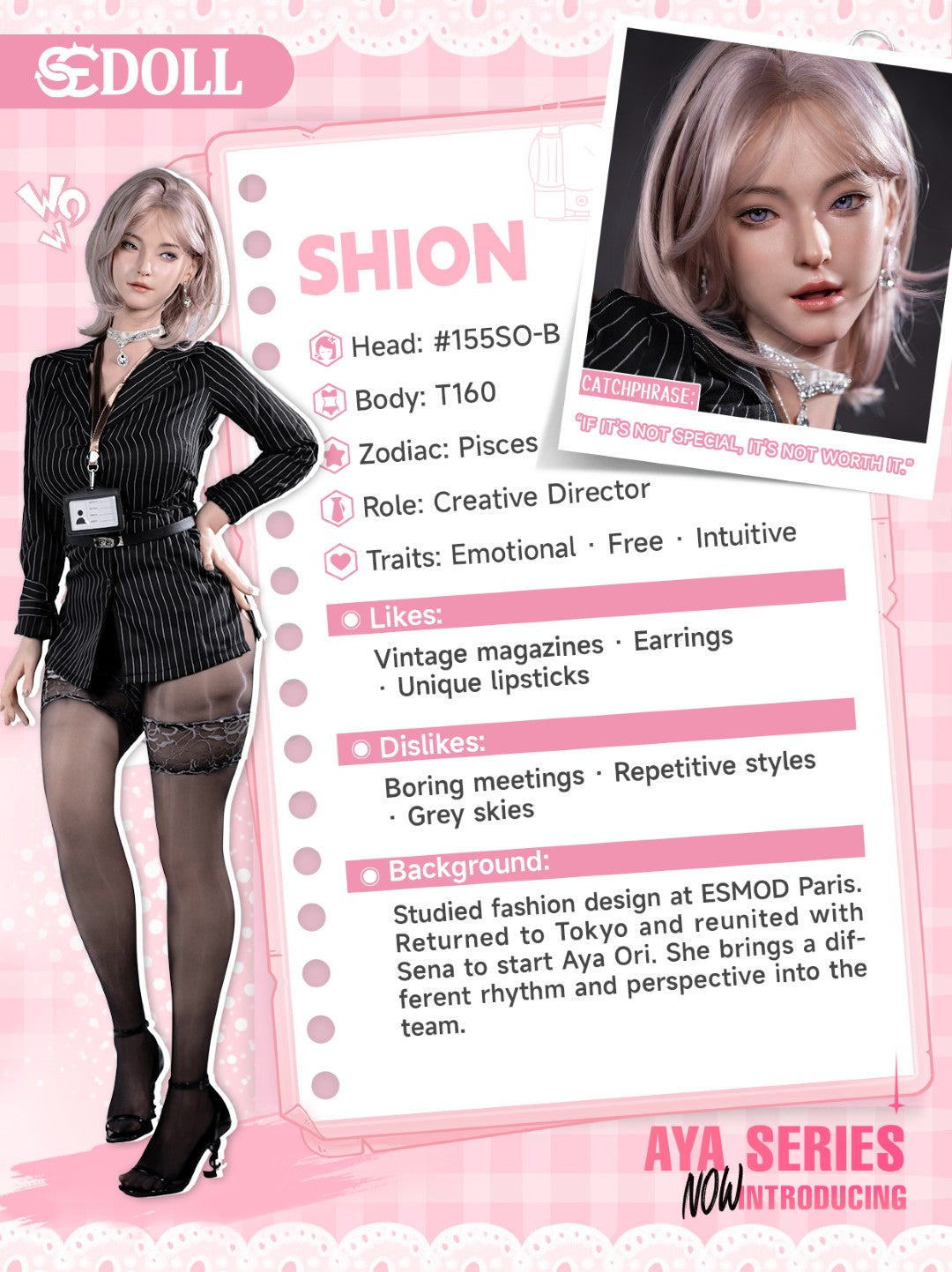 Shion.B Sex Doll (SEDoll 160 cm C-Cup #155SO RST silikonas)