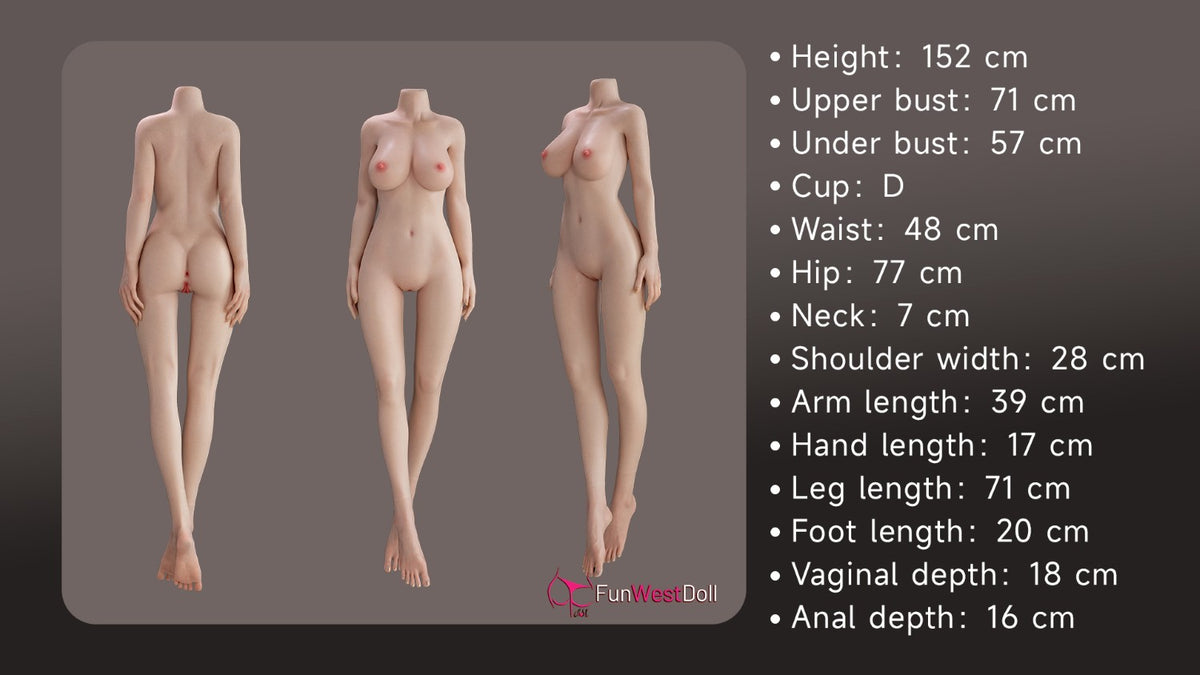 Sekso lėlė Nika (FunWest Doll 152 cm D-Cup #053S silikonas)