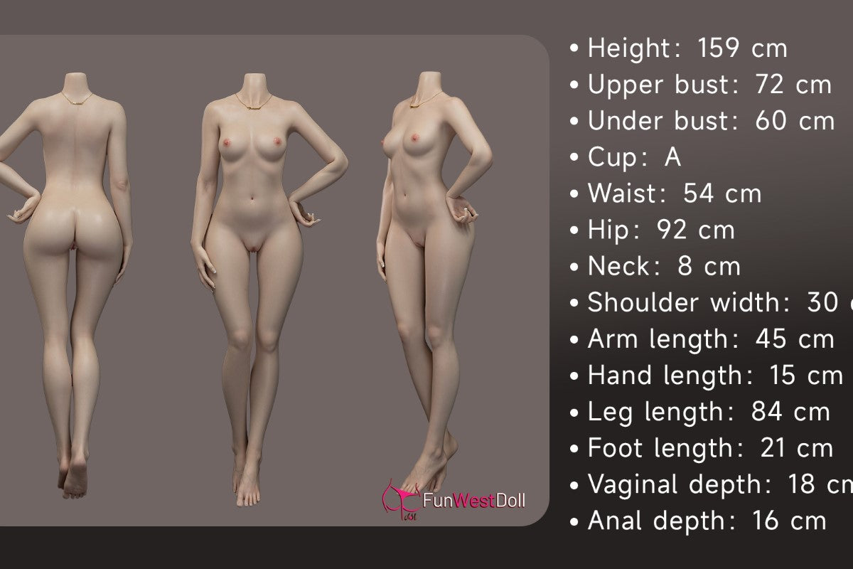Lyra sekso lėlė (FunWest Doll 159 cm A-taurė #054S RST silikonas)