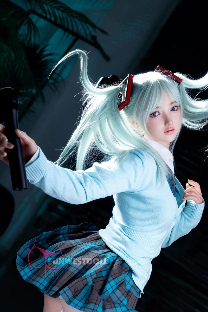 Sekso lėlė Hatsune Miko (FunWest Doll 159 cm A puodelis #041S silikonas)