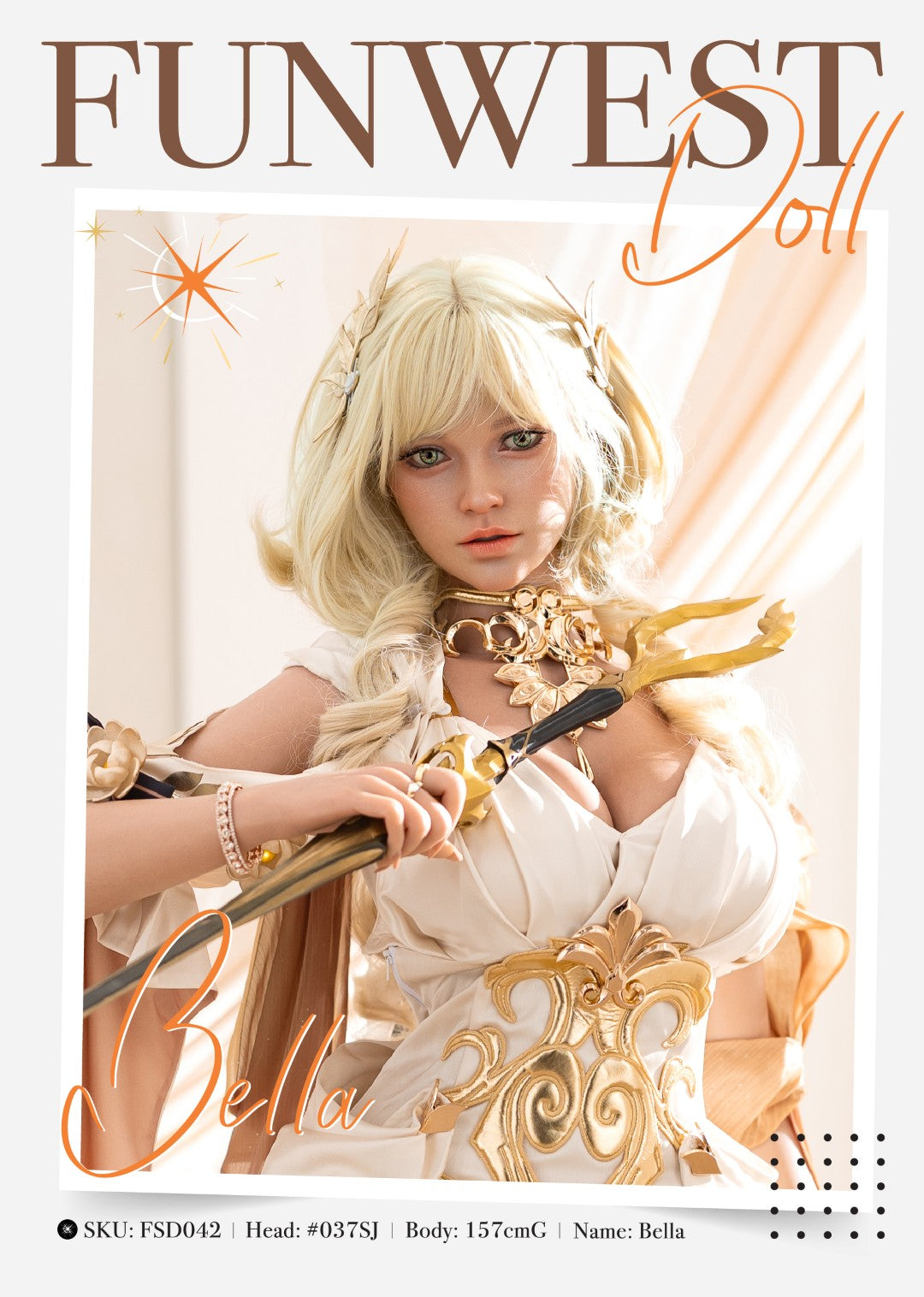 Bella Sex Doll (FunWest Doll 157 cm G-taurė #037SJ RST silikonas)