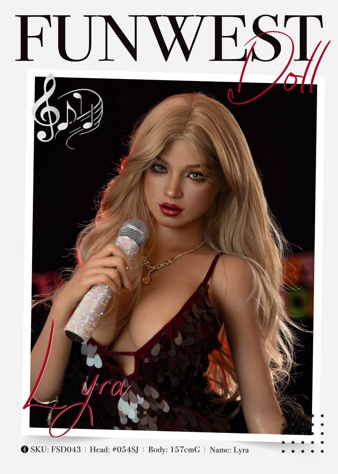 Lyra sekso lėlė (FunWest Doll 157 cm G-taurė #054SJ RST silikonas)