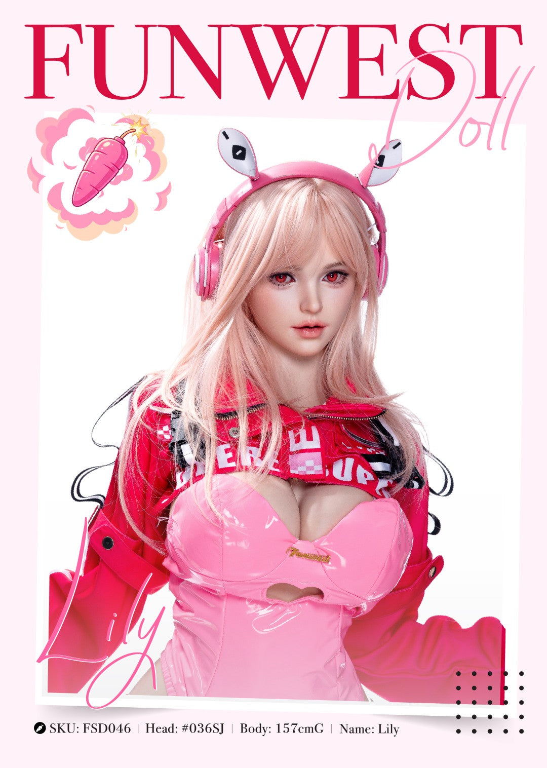 Lily Sex Doll (FunWest Doll 157 cm G-taurė #036SJ RST silikonas)