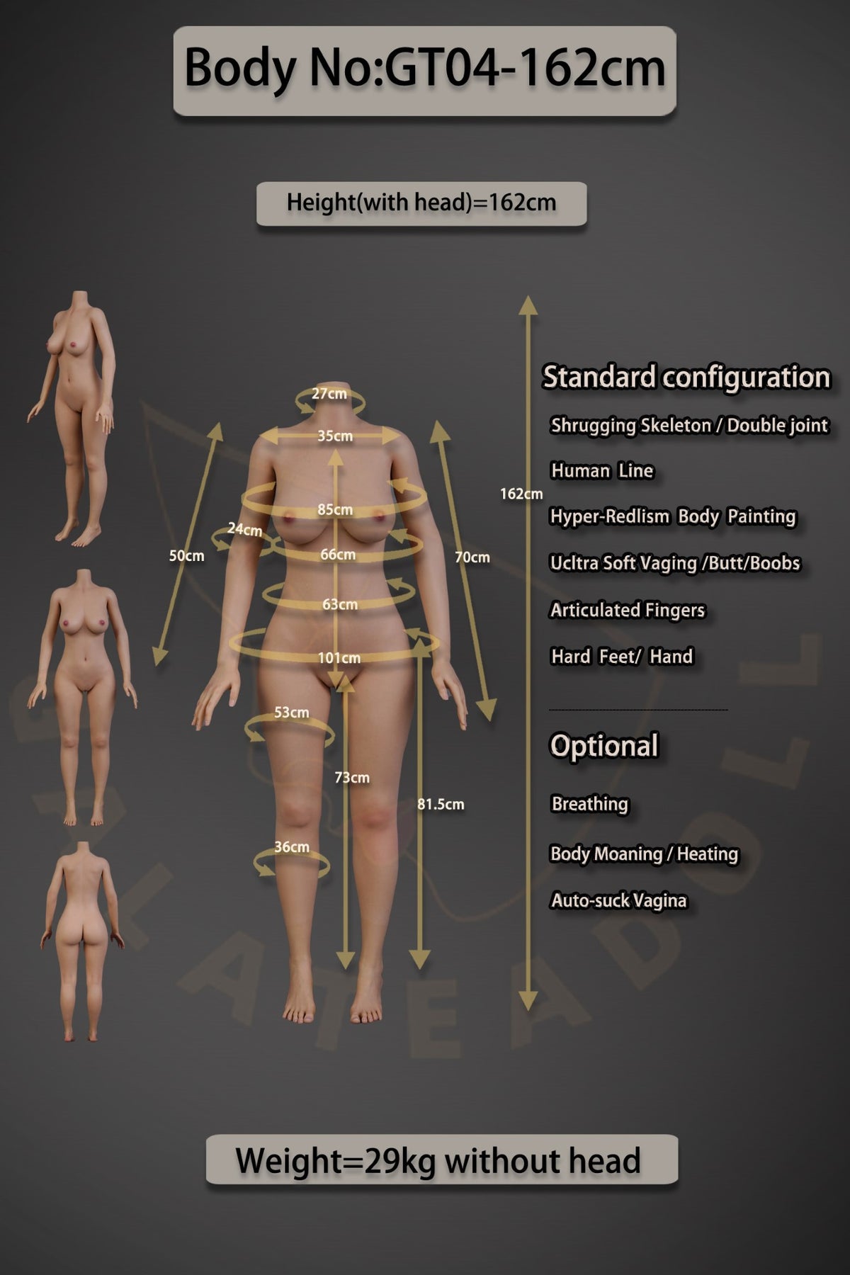 Alexandra Sex Doll (Galatea Doll 162 cm C-Cup #043 silikonas)