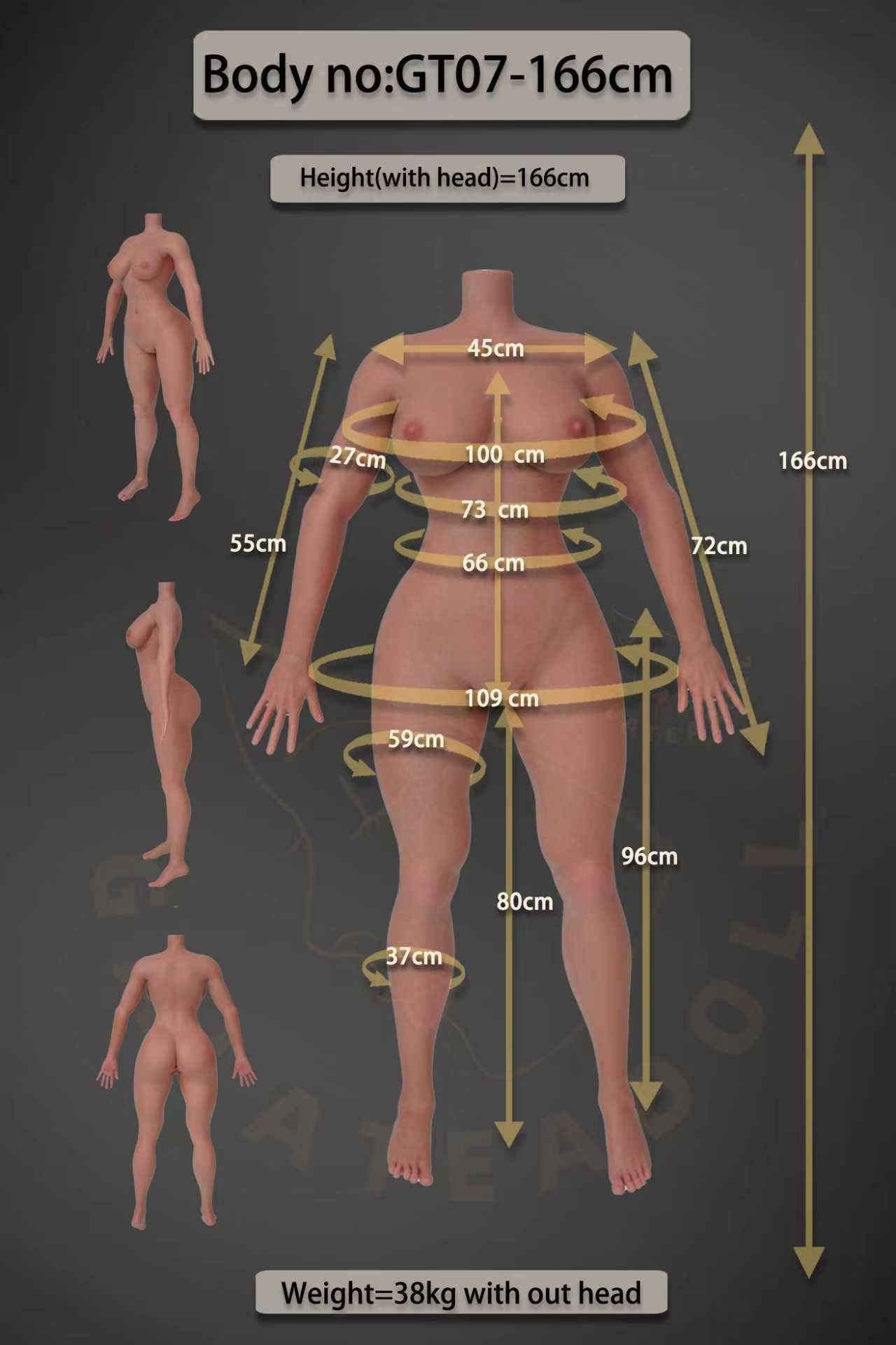 Sekso lėlė Yolanda (Galatea Doll 166 cm E-Cup #135 silikonas)