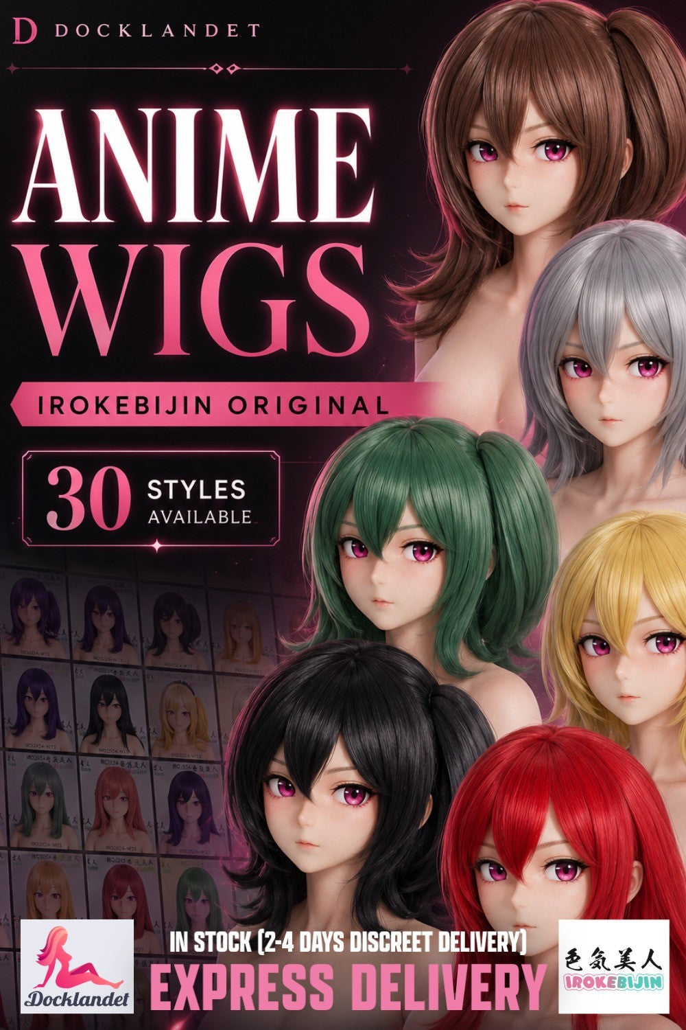 Anime perukas (Irokebijin Originalus) EXPRESS