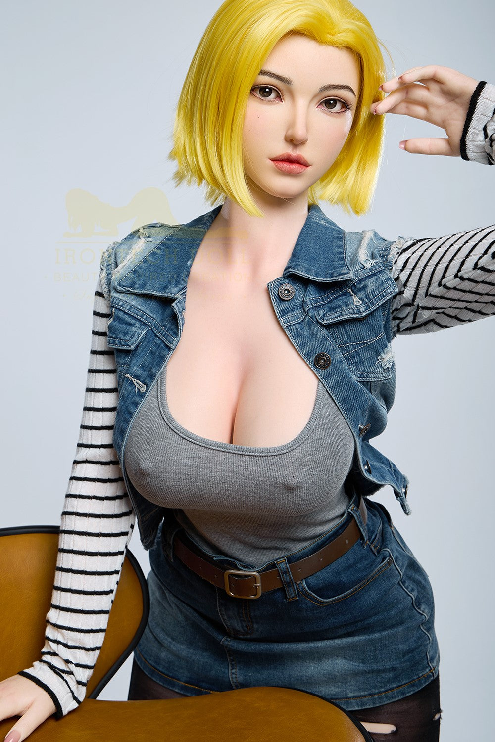 Joline Android 18 Sex Doll (Irontech Doll 159 cm G-Cup S41 silikonas)