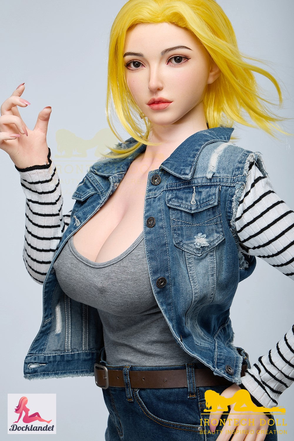 Joline Android 18 Sex Doll (Irontech Doll 159 cm G-Cup S41 silikonas)