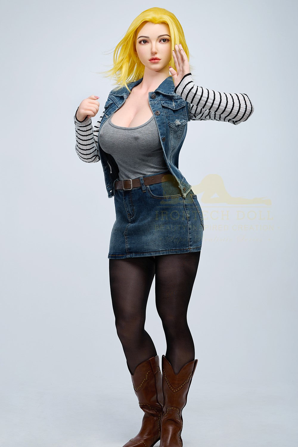 Joline Android 18 Sex Doll (Irontech Doll 159 cm G-Cup S41 silikonas)