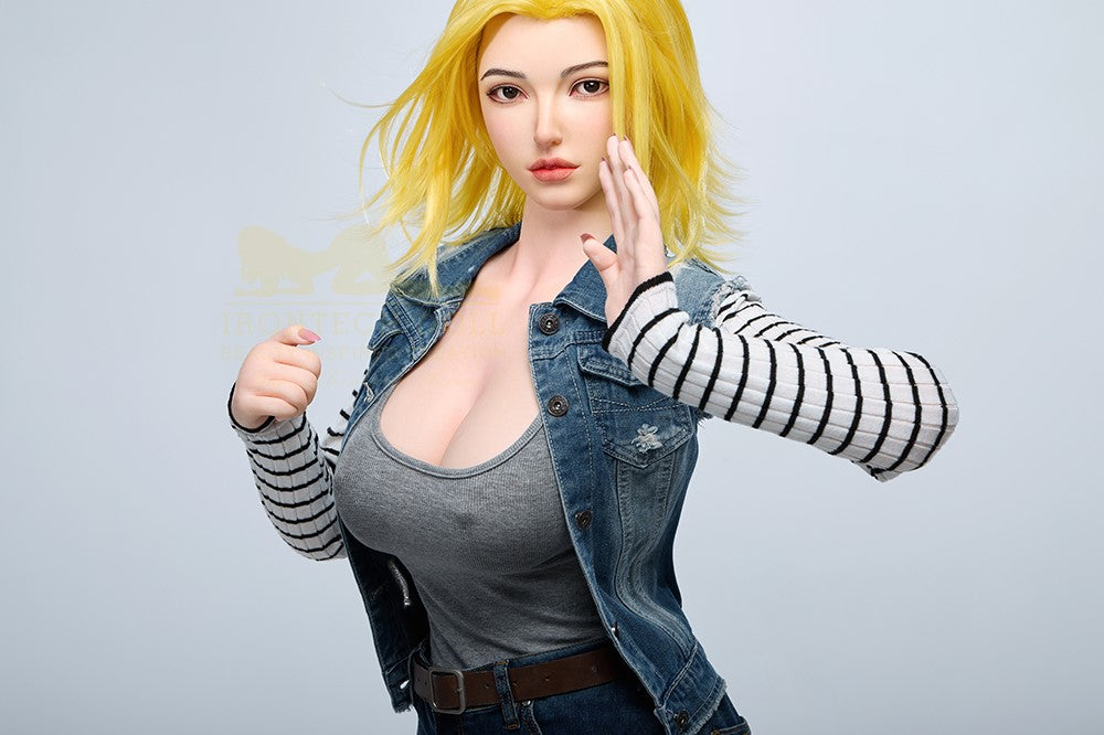 Joline Android 18 Sex Doll (Irontech Doll 159 cm G-Cup S41 silikonas)