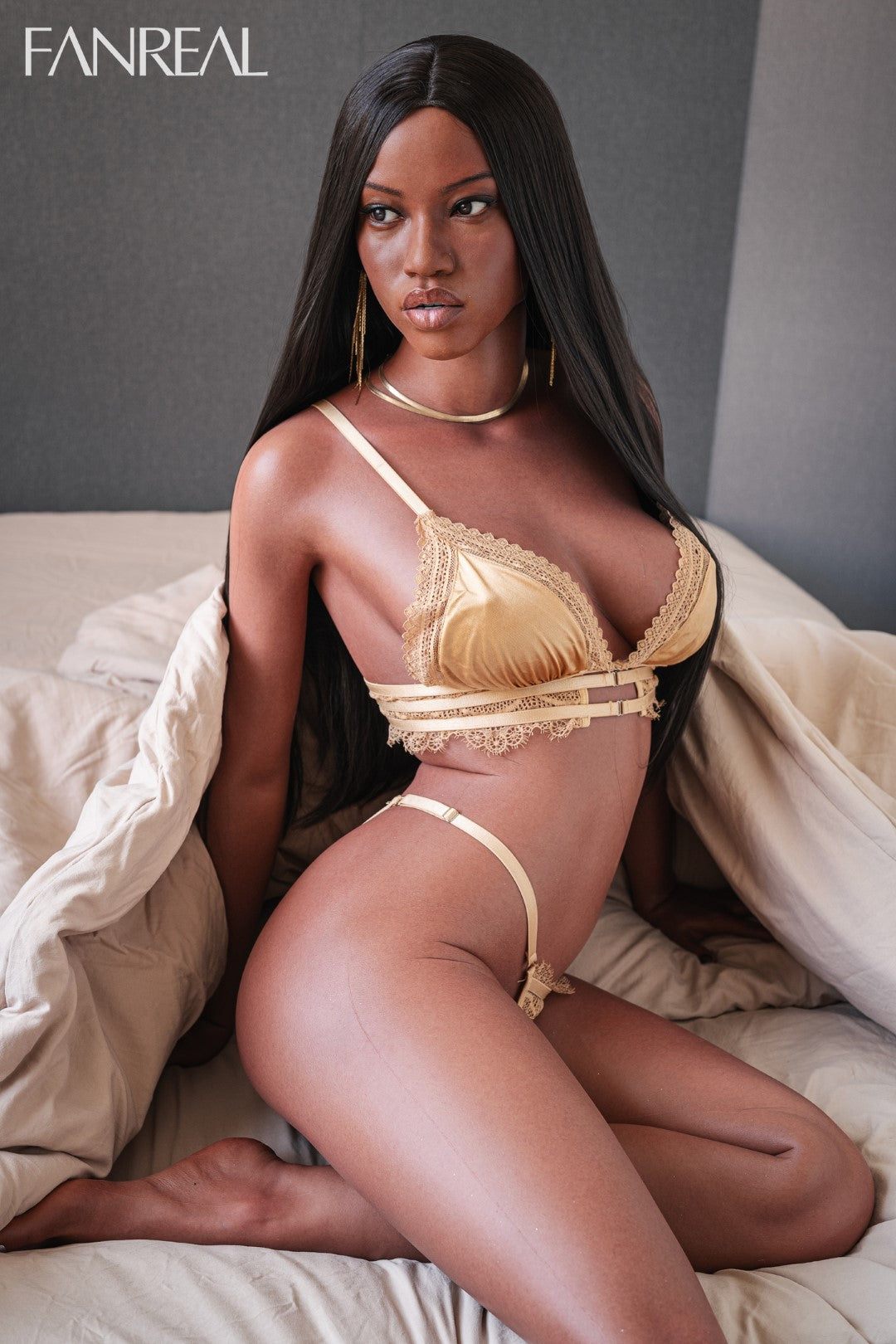 Ellie Sex Doll (FanReal Doll 173 cm D puodelis, silikonas)
