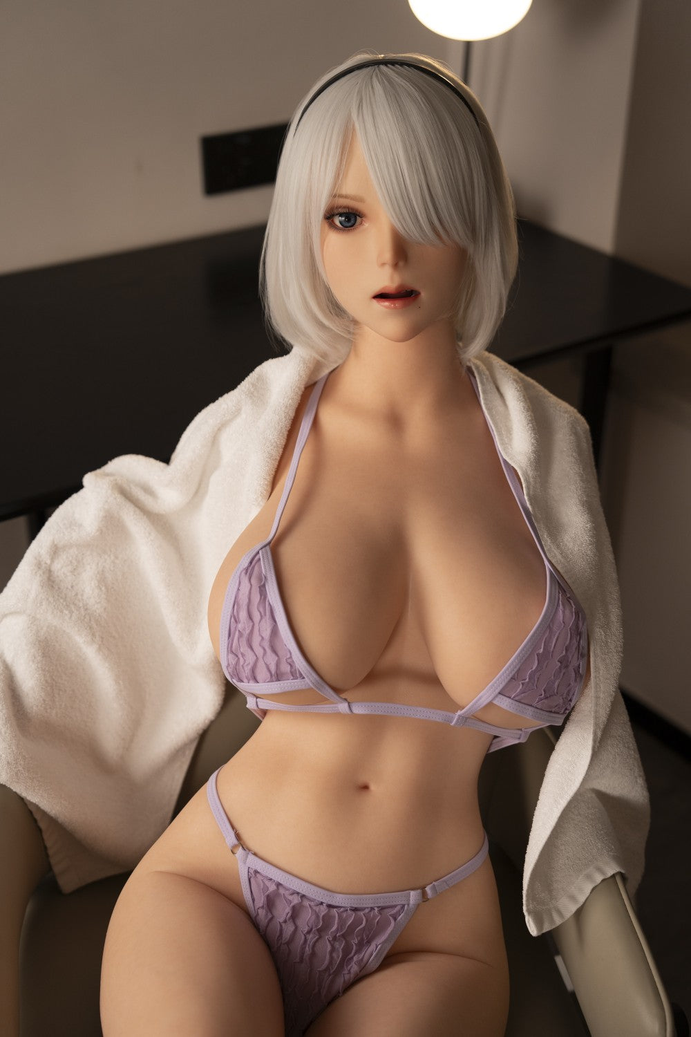 Yorha 2B liemens sekso lėlė (Game Lady 110 cm G-Cup Nr. 24 silikonas)