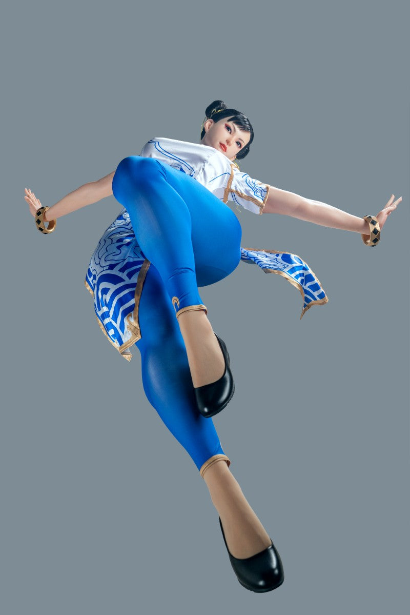 Chun Li Sex Doll (žaidimo moteris 169 cm F-Cup Nr. 33-1 silikonas)