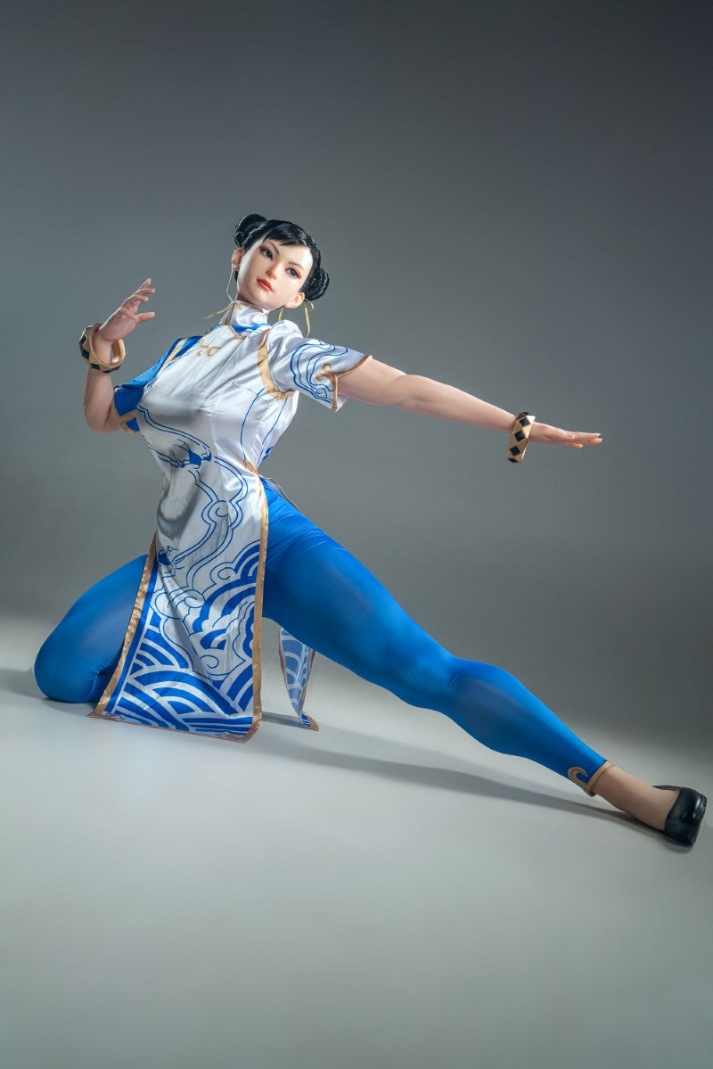 Chun Li Sex Doll (žaidimo moteris 169 cm F-Cup Nr. 33-1 silikonas)