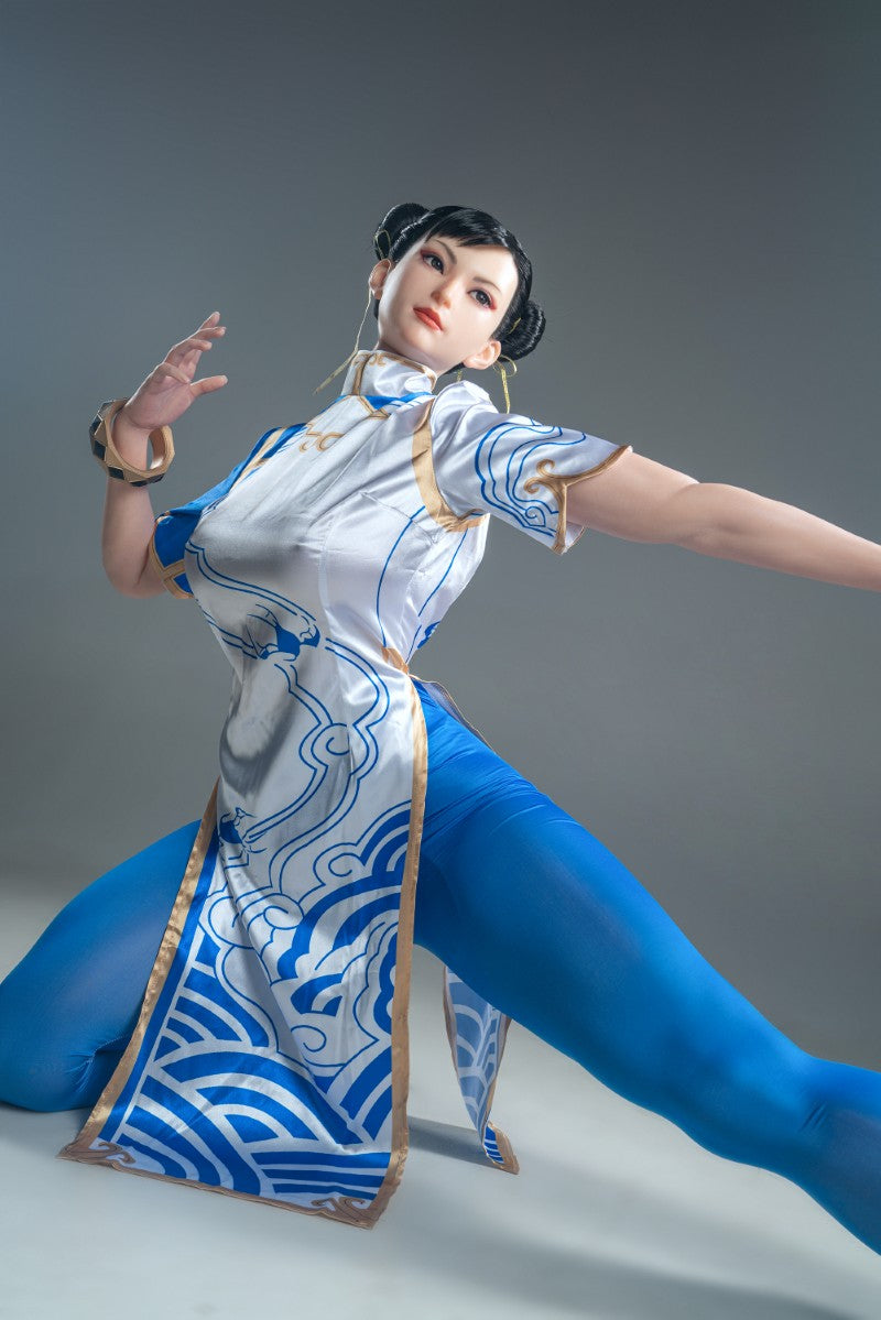 Chun Li Sex Doll (žaidimo moteris 169 cm F-Cup Nr. 33-1 silikonas)