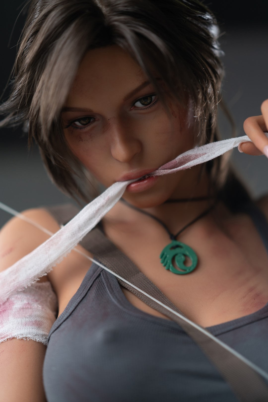 Lara Croft Sex Doll (Game Lady 166 cm E-Cup Nr. 20 silikonas) EXPRESS