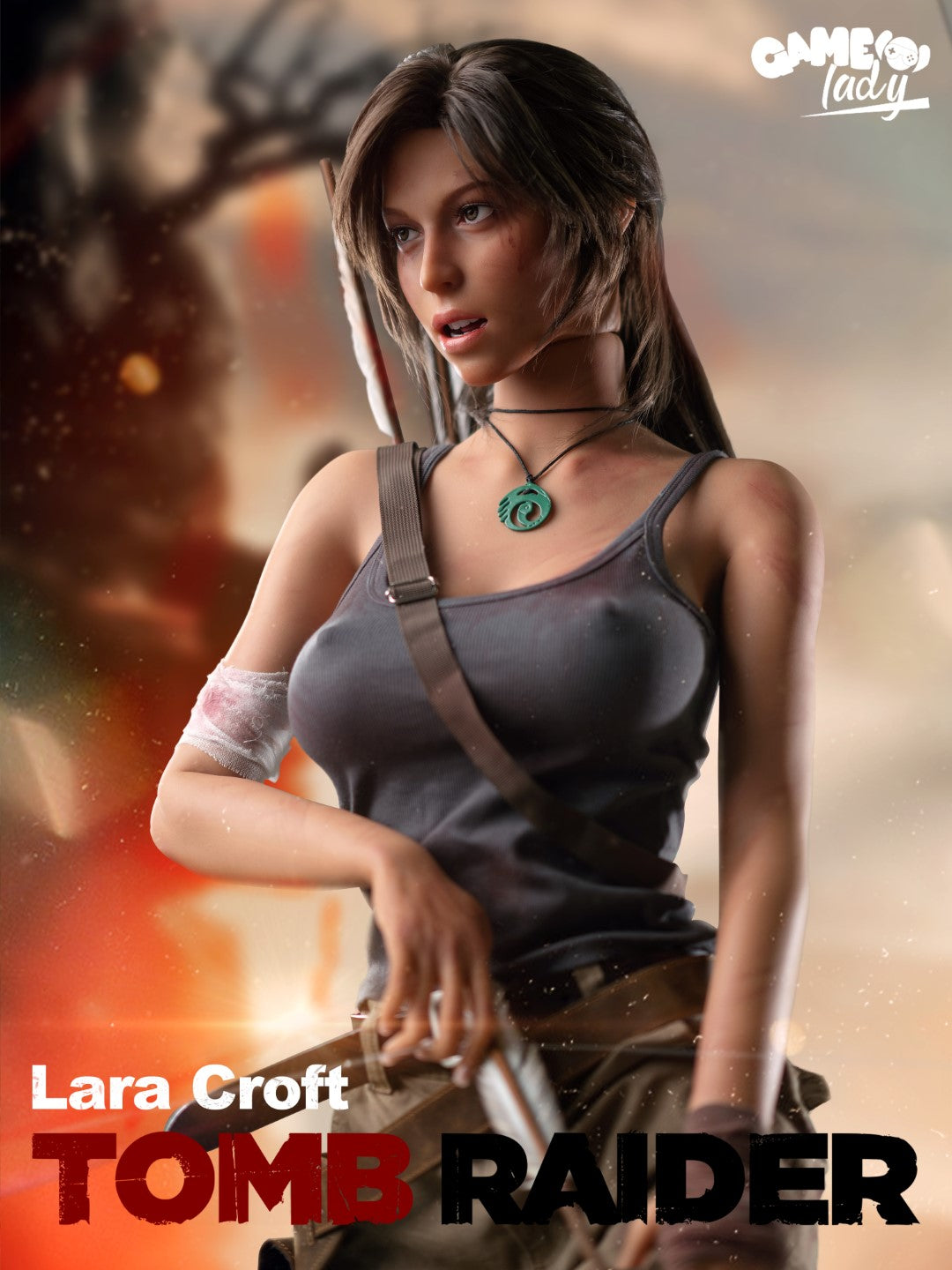 Lara Croft Sex Doll (Game Lady 166 cm E-Cup Nr. 20 silikonas) EXPRESS